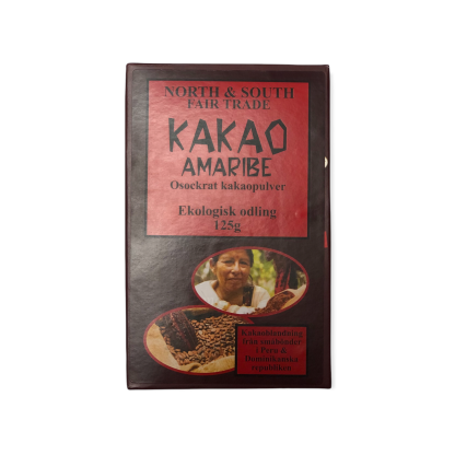 Kakao Amaribe är en aromatisk kakao med frukttoner. 125 gram