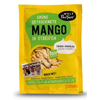 Grön torkad mango