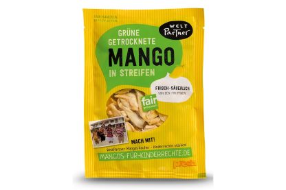 Grön torkad mango