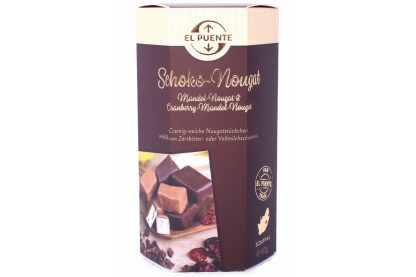 Chokladdoppad nougat mandel/tranbär 140g